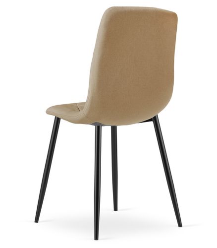 Krzesło LIBRA - brąz materiał / nogi czarne x 4 na Arena.pl