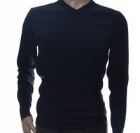 Elegancki klasyczny sweter męski wełniany XXL 2XL