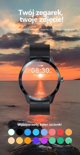 SMARTWATCH MĘSKI G. Rossi SW018-1 silver/black (sg012a) WŁASNE TARCZE na Arena.pl
