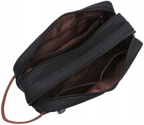 KOSMETYCZKA PODRÓŻNA DUŻA POJEMNA SASZETKA MĘSKA ORGANIZER Z UCHWYTEM na Arena.pl