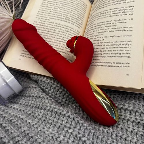 Wibrator Damski Duży Obrotowo Posuwisty Masażer 10 Trybów Wibracji 3w1 na Arena.pl