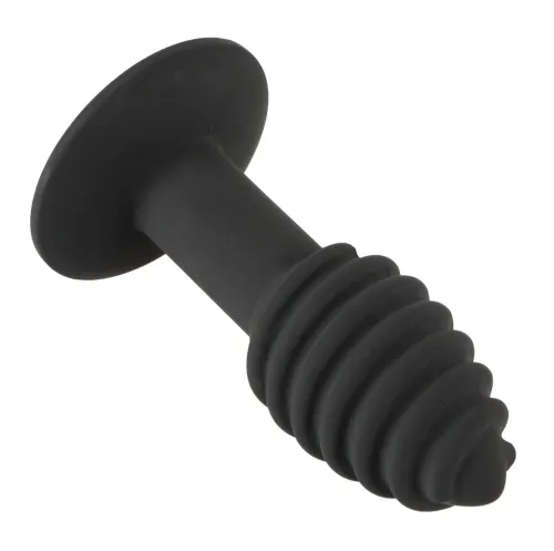 black velvets twist plug z wibracją 10 cm, silikonowy, rowkowany na Arena.pl