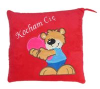 poduszka pluszowa 25 x 25cm KOCHAM CIĘ P3329
