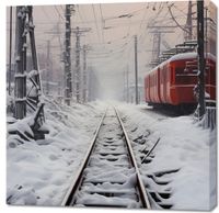 Obraz 90x90cm Podróż po Torach