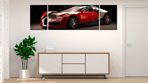Obraz Drukowany 170X50 Czerwone Bugatti Veyron na Arena.pl