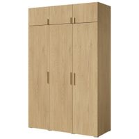 Szafa uchylna z nadstawką Napoli 3D 150 Dąb Cremona (złoty uchwyt)