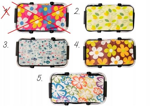 KOSZ PIKNIKOWY SKŁADANY KOSZYK TERMICZNY NA ZAKUPY PIKNIK RÓŻNE WZORY na Arena.pl