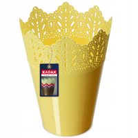 DONICZKA OSŁONKA NA KWIATY ROŚLINY ŻÓŁTA 12 cm