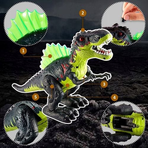 DUŻY DINOZAUR T-REX ŚWIECI RYCZY CHODZI ZIEJE PARĄ XXL na Arena.pl