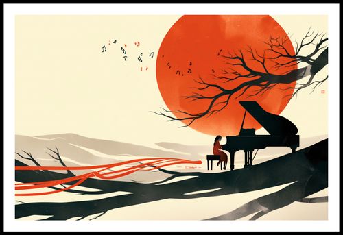 Plakat 86,4x56,8cm Pianistka na Arena.pl