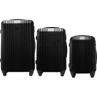 KST01 KESTREL, Komplet 3 walizek ABS+ (L,M,S) Wings, BLACK