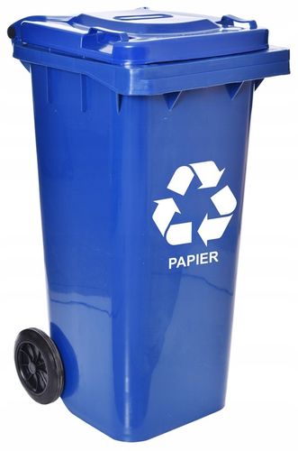 KOSZE POJEMNIKI NA ŚMIECI ŚMIETNIKI DO SEGREGACJI ZESTAW KOMPLET KOSZ 120L na Arena.pl