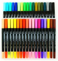 FLAMASTRY DWUSTRONNE DUAL TIP BRUSH MAZAKI I CIENKOPISY 36 SZT.
