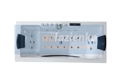 PROSTOKĄTNA WANNA Z HYDROMASAŻEM 180x80 SZYBA NEW! GRZAŁKA na Arena.pl