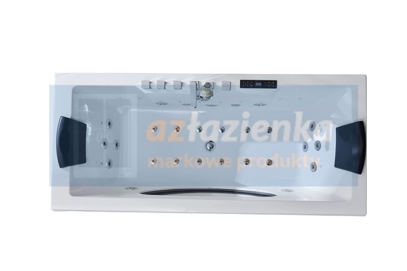 PROSTOKĄTNA WANNA Z HYDROMASAŻEM 180x80 SZYBA NEW! GRZAŁKA zdjęcie 3