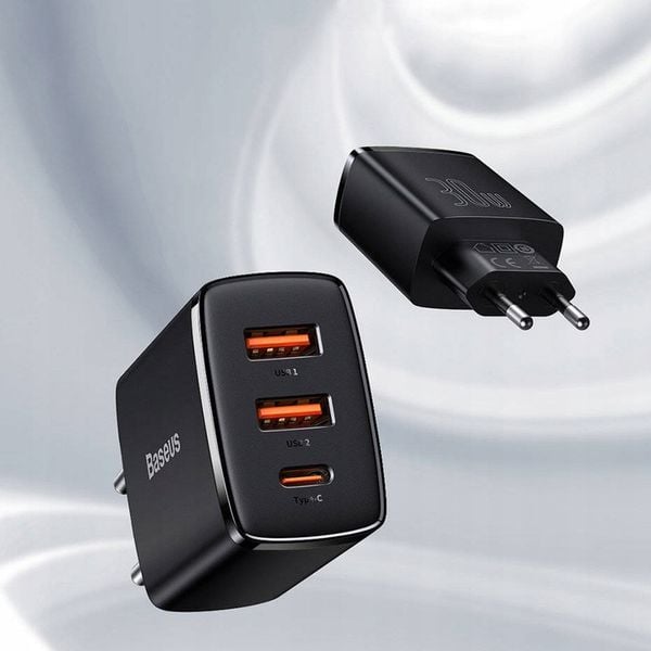 Baseus ładowarka sieciowa 2x USB / Typ C 30W 3A zdjęcie 4