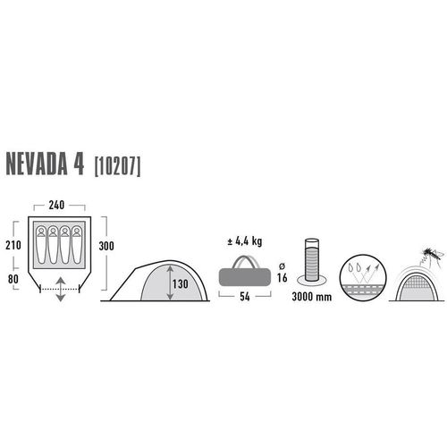 Namiot High Peak Nevada 4 10207 Szaro Czerwony na Arena.pl