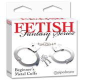 Porządne Metalowe Kajdanki Na Ręce Beginner's Metal Cuffs Fetish Fantasy