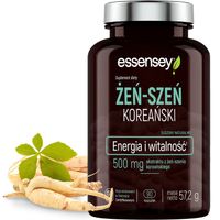 ŻEŃ-SZEŃ KOREAŃSKI ZMĘCZENIE STRES ENERGIA MOCNY EKSTRAKT Z KORZENIA 90 DNI