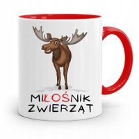 Kubek Czerwony Weterynarza Miłośnik Zwierząt Z Nadrukiem Ze Zdjęciem