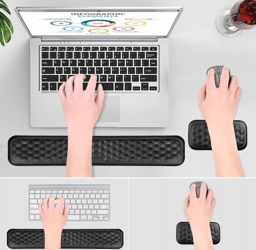 ERGONOMICZNA PODKŁADKA POD NADGARSTEK KLAWIATURĘ MYSZKĘ MASUJĄCA JAKOŚĆ na Arena.pl