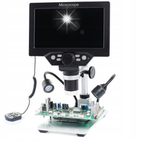 MIKROSKOP DLA ELEKTRONIKA CYFROWY 1200X LCD HD 12MP 10X LED PILOT TECHREBAL