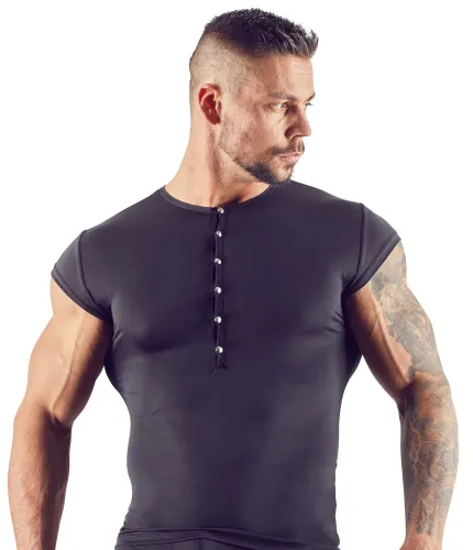 svenjoyment koszulka męska elastyczna czarna s z zatrzaskami na Arena.pl