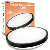 Lampa Sufitowa Plafon LED 2xE27 OKRĄGŁY LARI-R Na Żarówki LED Wysoka