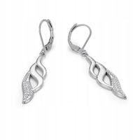 Długie srebrne kolczyki wiszące stal chirurgiczna 316l szlachetna