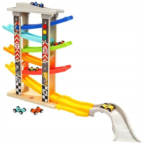 TOP BRIGHT Duży Tor Samochodowy Zjeżdżalnia Rampy 6 Aut Dla Chłopca na Arena.pl