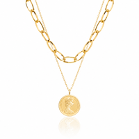 naszyjnik stal chirurgiczna pozłacana 14k gold nst1214