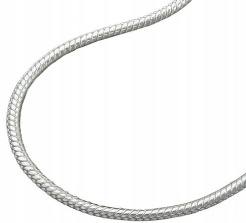 ŁAŃCUSZEK SREBRNY DAMSKI 925 NASZYJNIK GRUBA LINKA ŻMIJKA ŻYŁKA OKRĄGŁA na Arena.pl