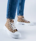 Brązowe trampki zdobione monogramem Terenzio 41