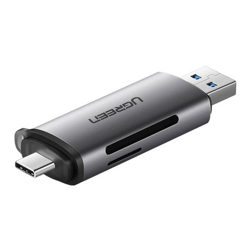adapter usb + usb-c ugreen  cm185 czytnik kart sd + microsd (szary) na Arena.pl