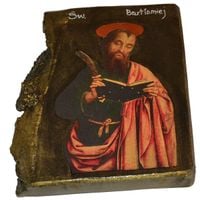 Ikona Święty Bartłomiej patron introligatorów, szewców, krawców, tynkarzy
