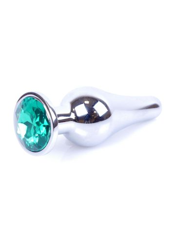 Plug-Jewellery Silver Butt Plug- Green na Arena.pl