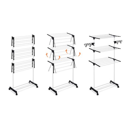 Suszarka na pranie stojąca rozkładana Delia biała 15 m.b. na Arena.pl