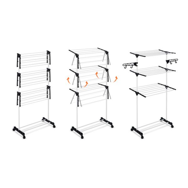 Suszarka na pranie stojąca rozkładana Delia biała 15 m.b. zdjęcie 11