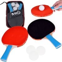 drewniane paletki do gry w ping-pong + 3 piłeczki tenis stołowy sp0768
