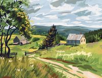 Plakat 65x50cm Bujna Wieś