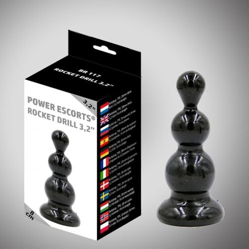 rocket drill 3,2 inch black  anal plug 3,2 inch / 8 cm na Arena.pl