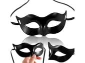 Maska ażurowa karnawałowa wenecka elegancka sylwester przebranie czarny