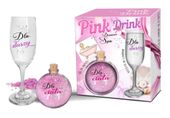 Pink Drink- Zestaw - Kieliszek Do Szampana I Kula Z Solą Do Kąpieli