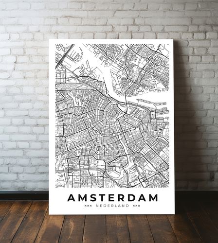 Plakat mapa plan miasta Amsterdam 50x70 cm na Arena.pl