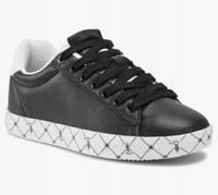 TRAMPKI SKÓRZANE WIĄZANE TRUSSARDI 79A00747 CZARNE ROZ. 36