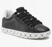 TRAMPKI SKÓRZANE WIĄZANE TRUSSARDI 79A00747 CZARNE ROZ. 36