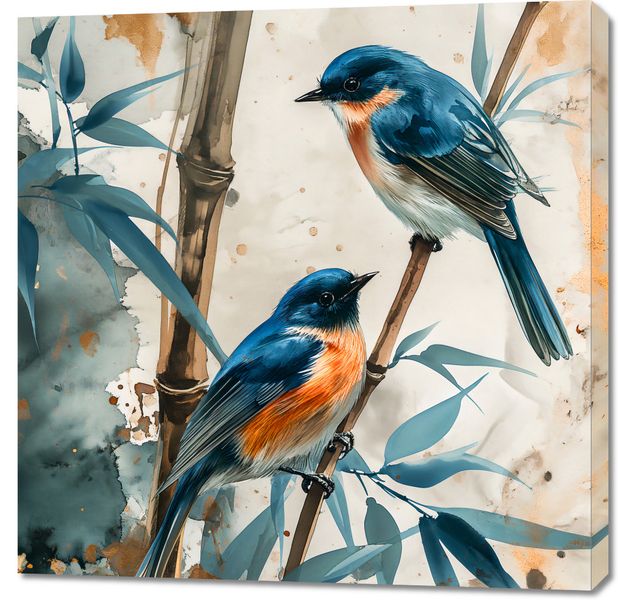 Obraz 90x90cm Trzy Ptaki zdjęcie 1