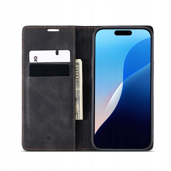 Spacecase Wallet Iphone 16 Pro Max Black zdjęcie 13