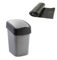 KOSZ ŚMIECI KUBEŁ SEGRACJA ŚMIECI 10L SZARY WORKI