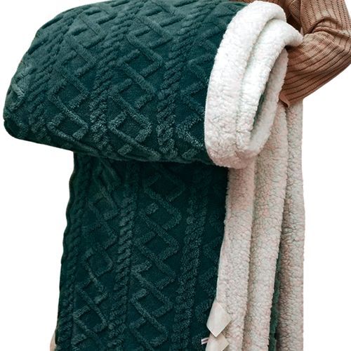 MIĘKKI GRUBY KOC NARZUTA NA ŁÓŻKO KOŁDRA CIEPŁA PUSZYSTA BARANEK 220X230 CM na Arena.pl